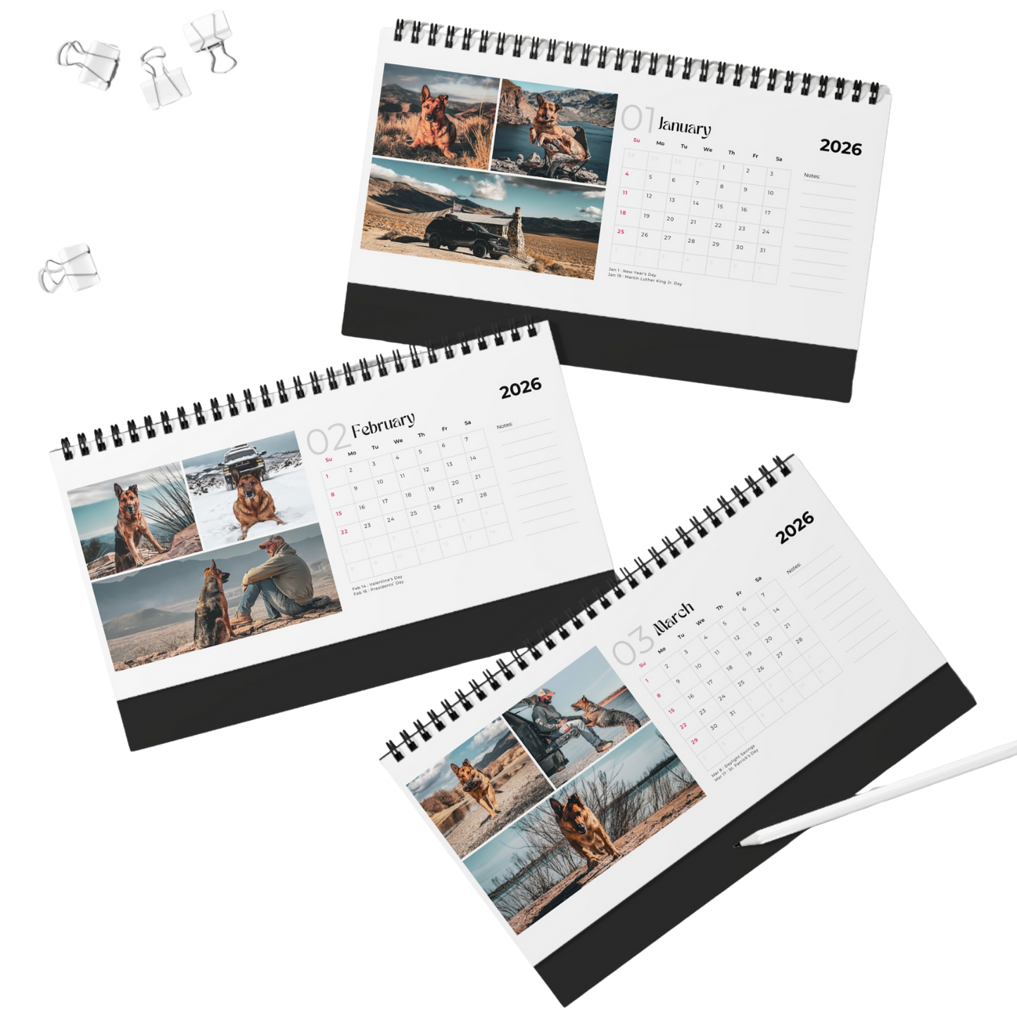 2026 OffLeash Outdoors - Desk Calendar