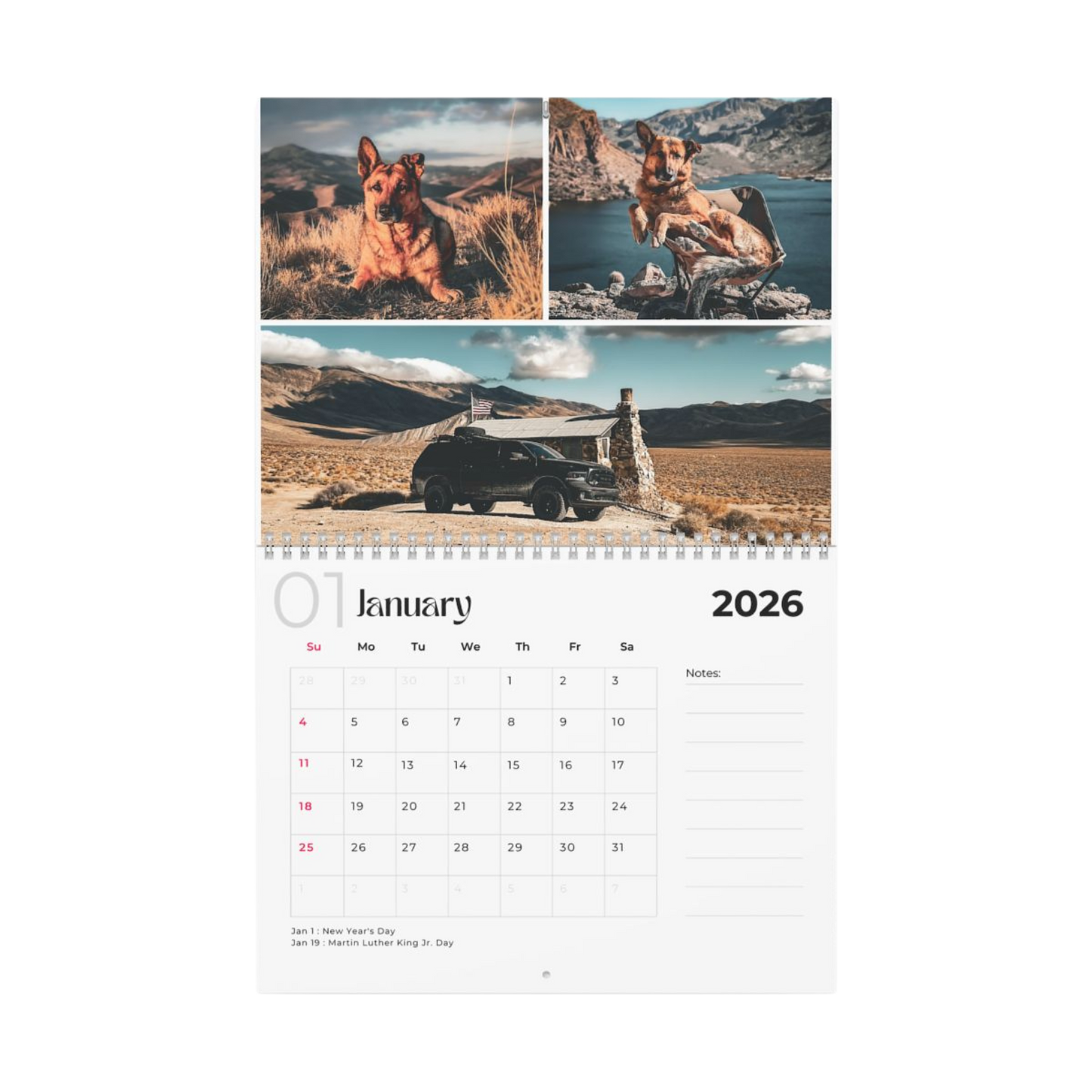 2026 OffLeash Outdoors - Wall Calendar
